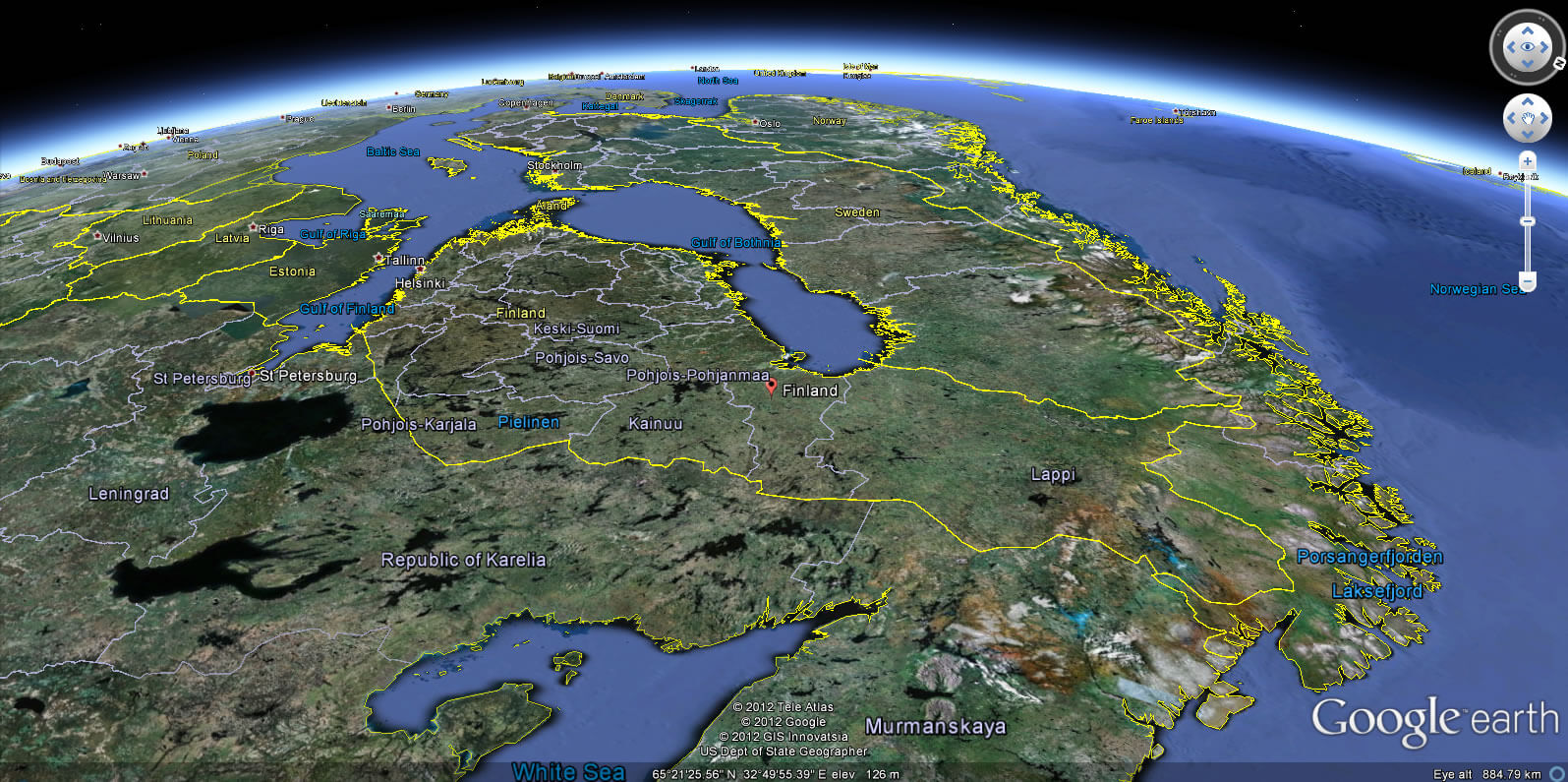 FINLAND EARTH MAP
